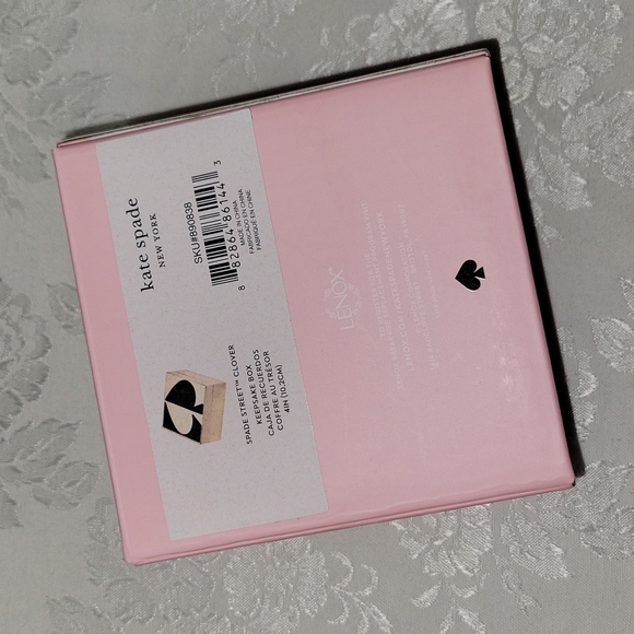 ●FIRM●Kate Spade NY X Lenox "Spade Street" Keepsake Box, Green/Gold - Picture 9 of 10
